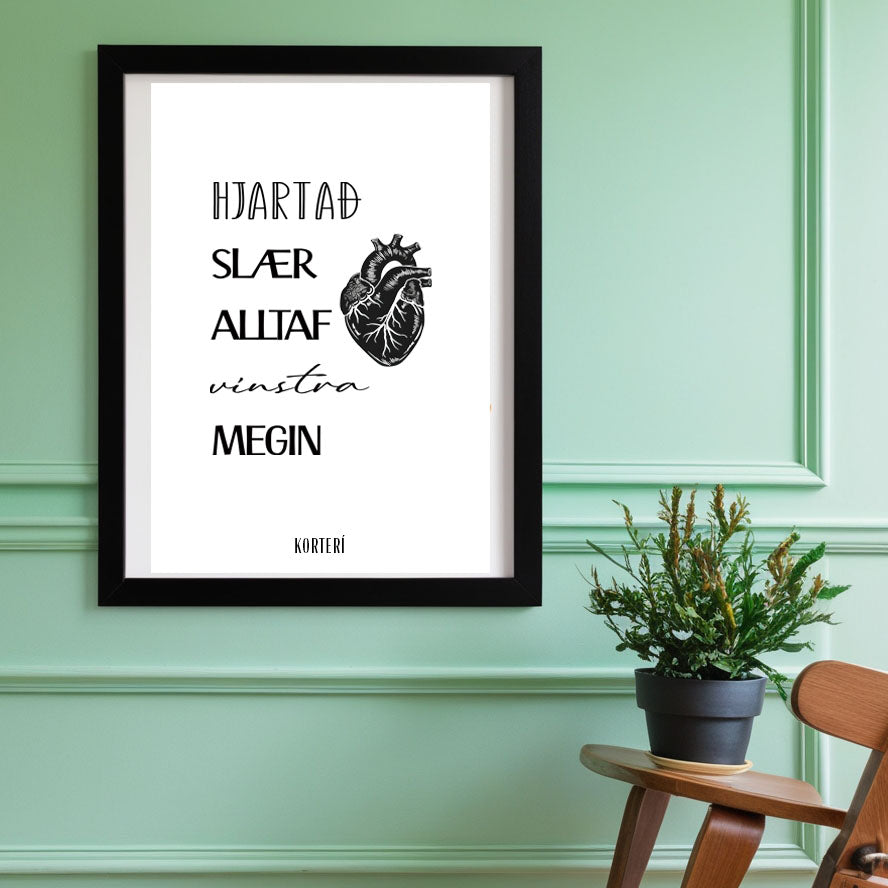 Orðin mín - Prent - Hjartað