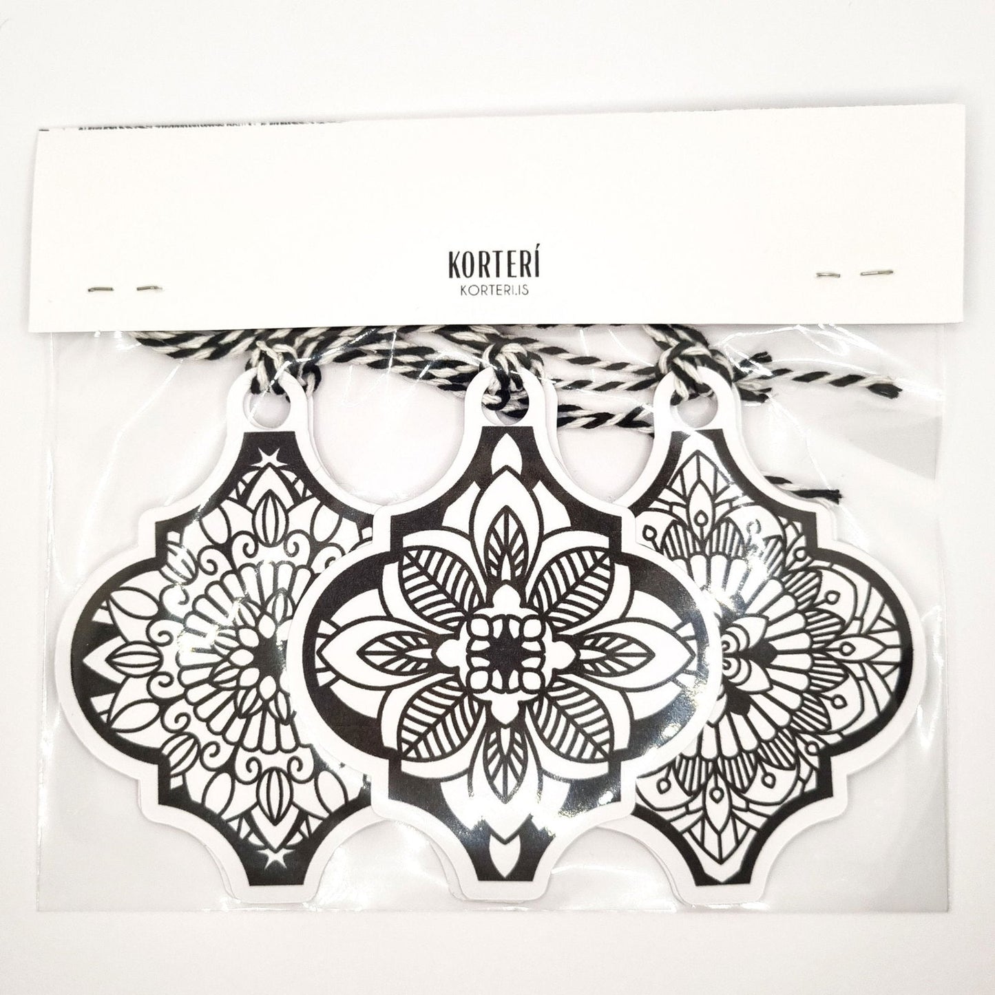 Jólamerkimiðar - Mandala - 2 litir - Korterí