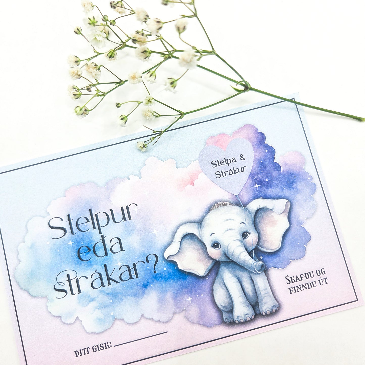 Stelpa eða strákur? Skafmiði