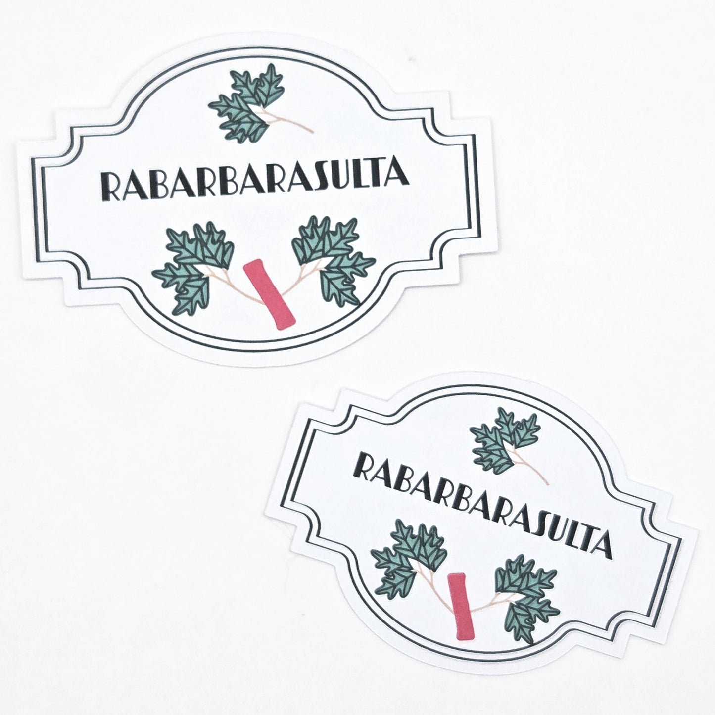 Rabarbarasulta - Límmiðar