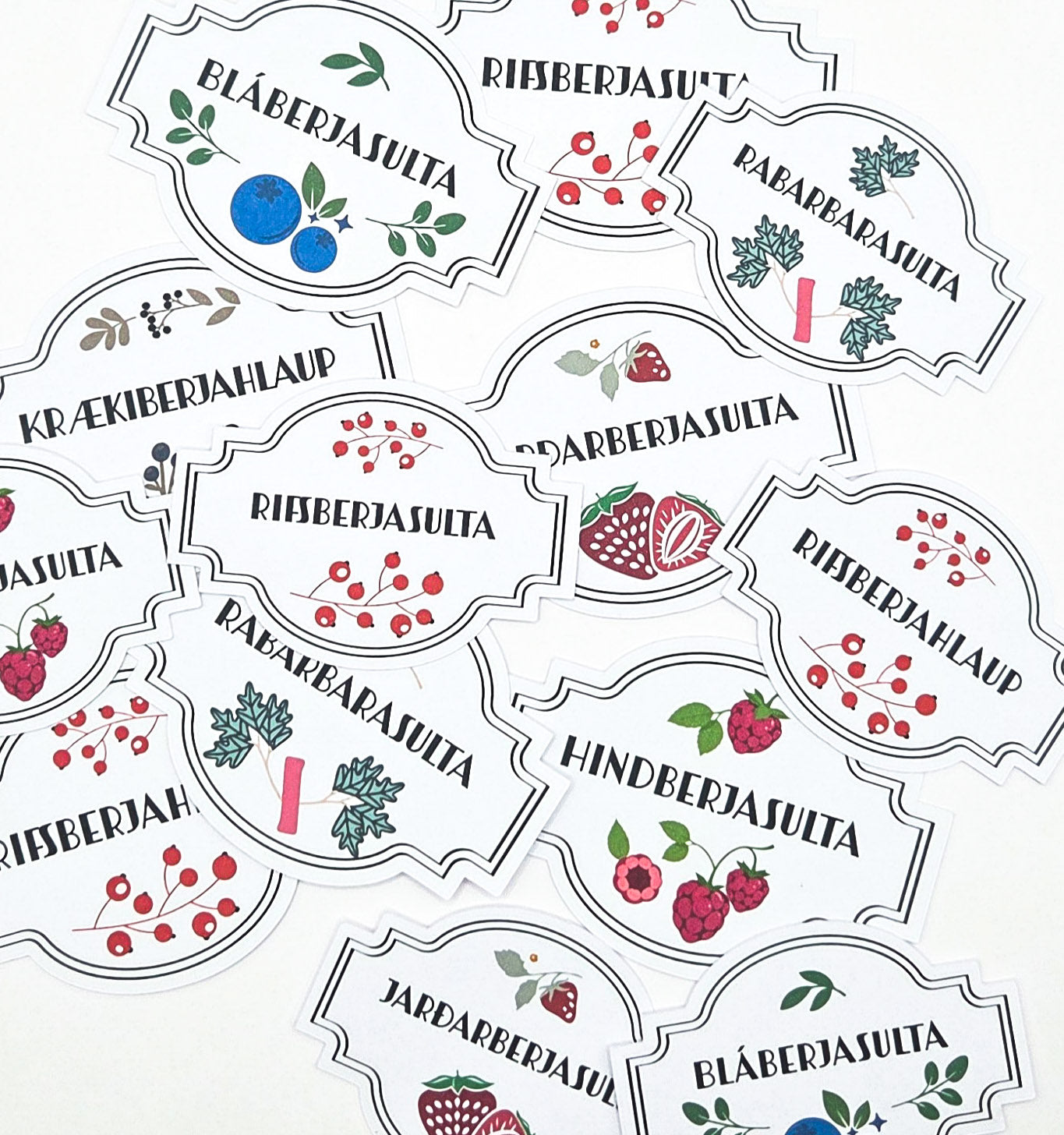 Bláberjasulta - Límmiðar