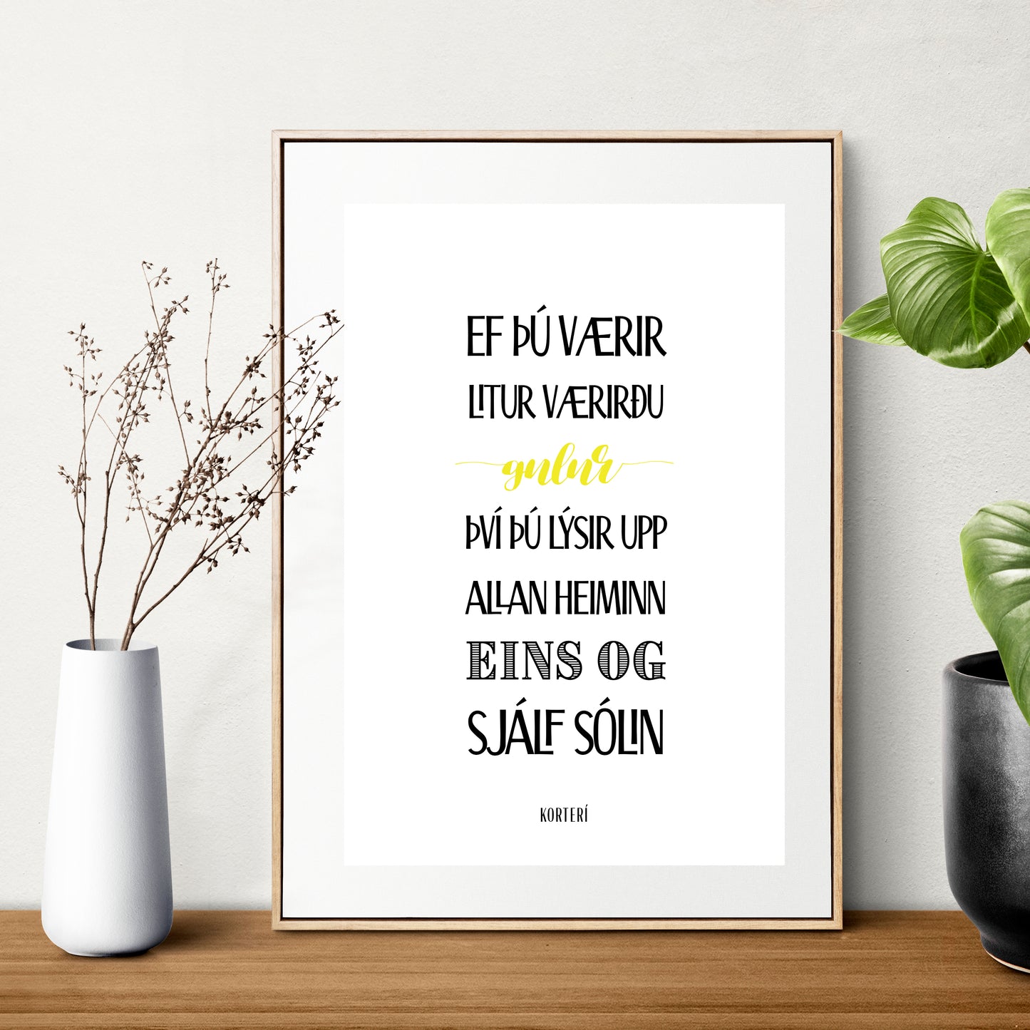 Orðin mín - Prent - Gulur
