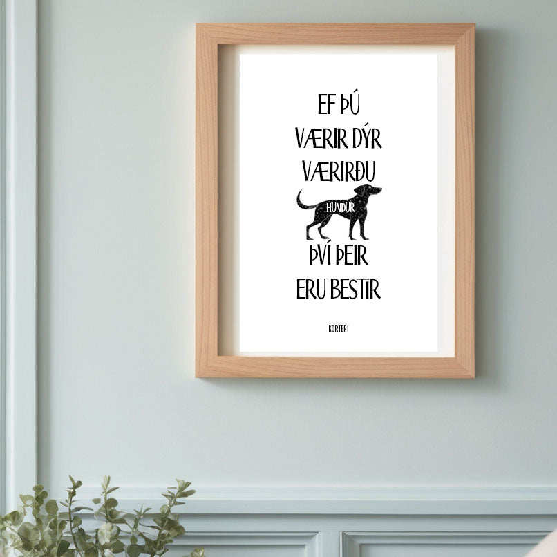 Orðin mín - Prent - Hundur