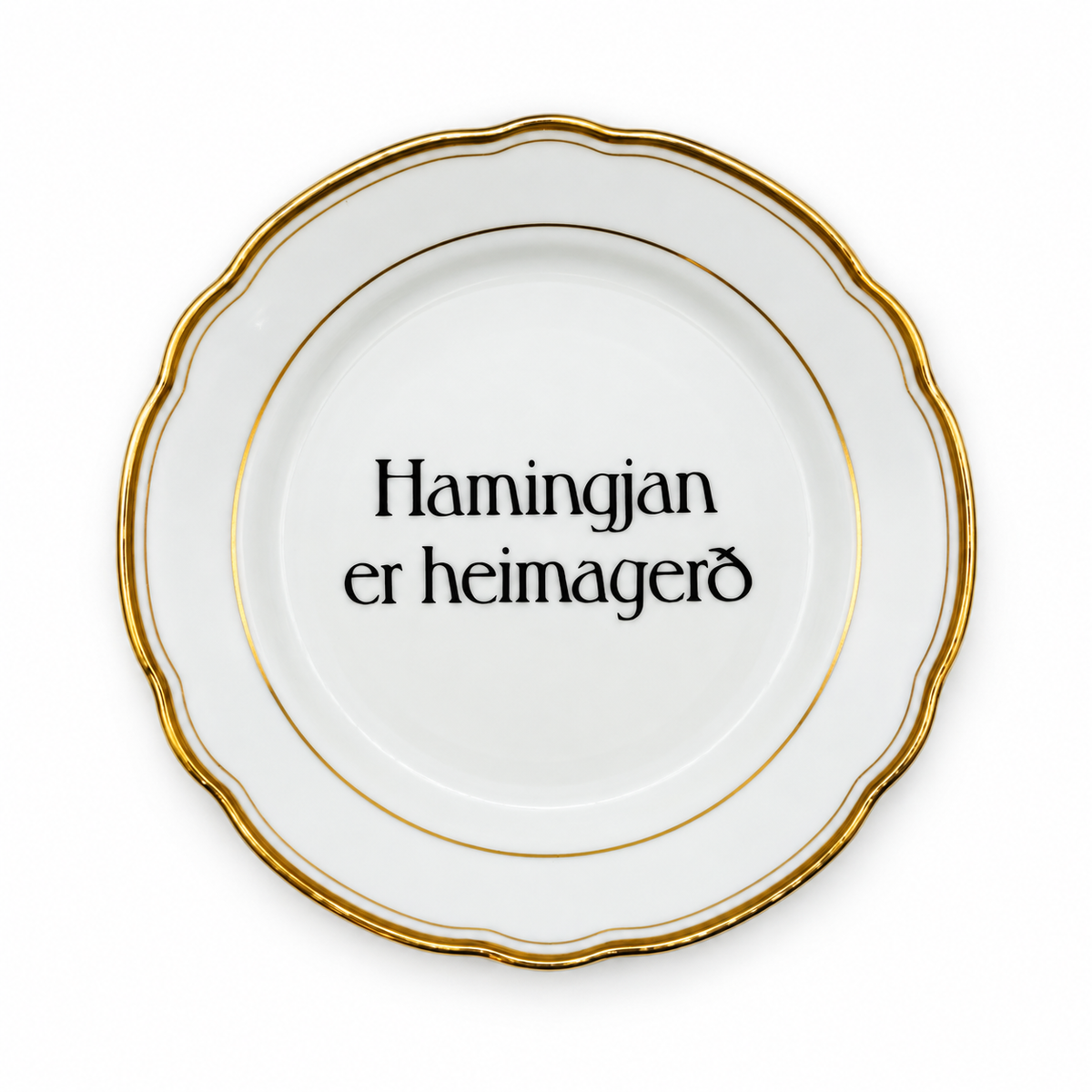 Skrautdiskur - Hamingjan er heimagerð