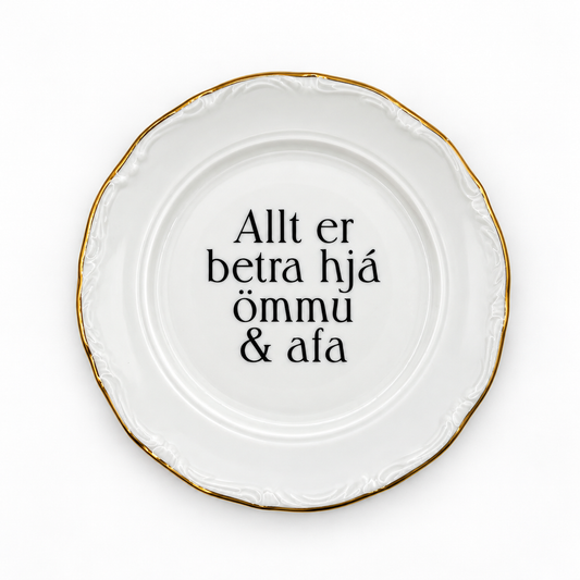 Skrautdiskur - Allt er betra...