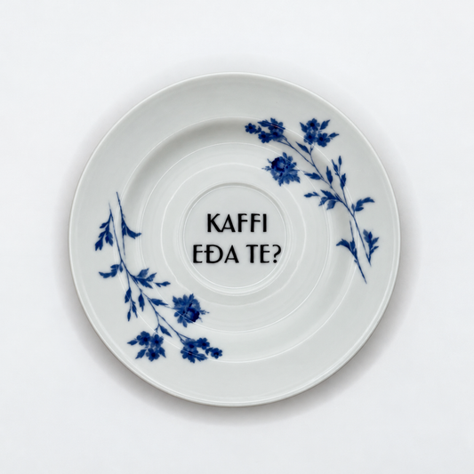 Skrautdiskur - Kaffi eða te?