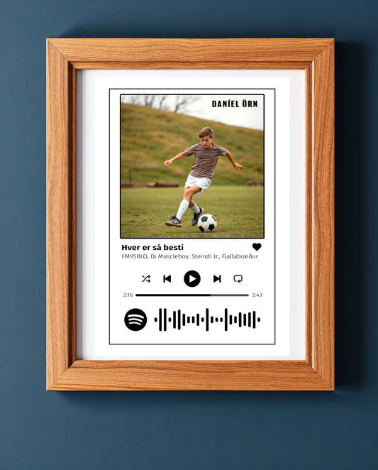 Myndir með Spotify kóða - Prent