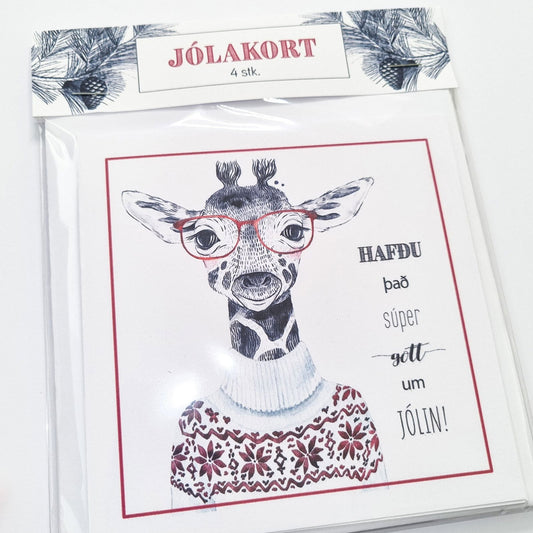 Jólakortapakki - Dýr í fötum - Korterí