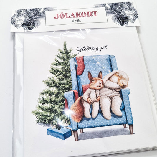 Jólakortapakki - Lítil dýr - Korterí