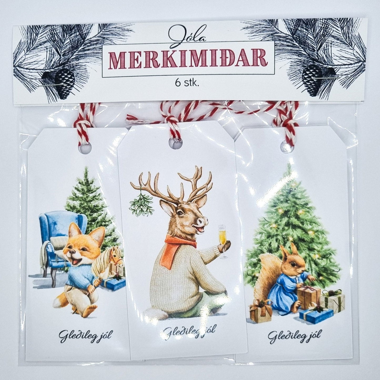 Jólamerkimiðar - Jóladýr - Korterí