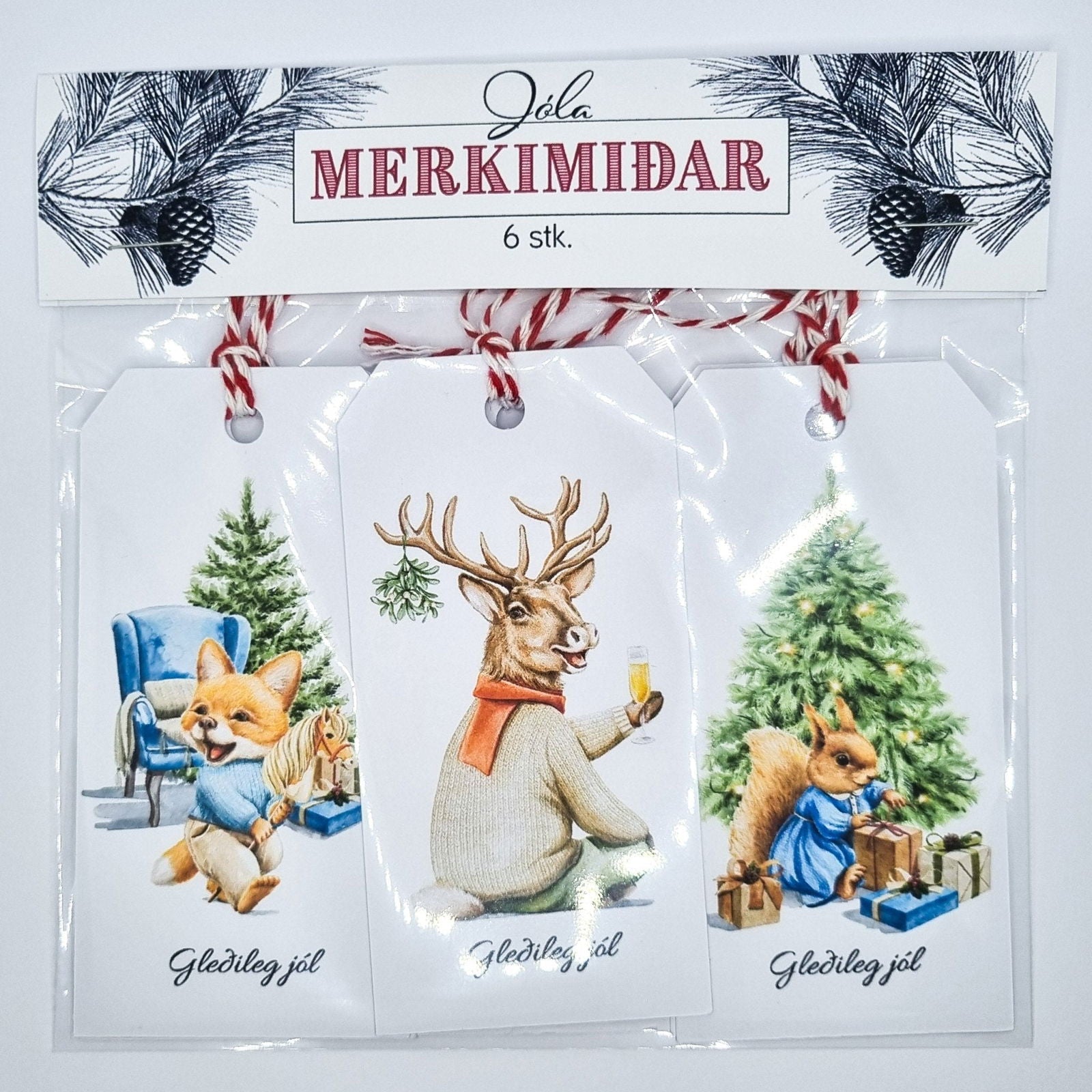 Jólamerkimiðar - Jóladýr - Korterí