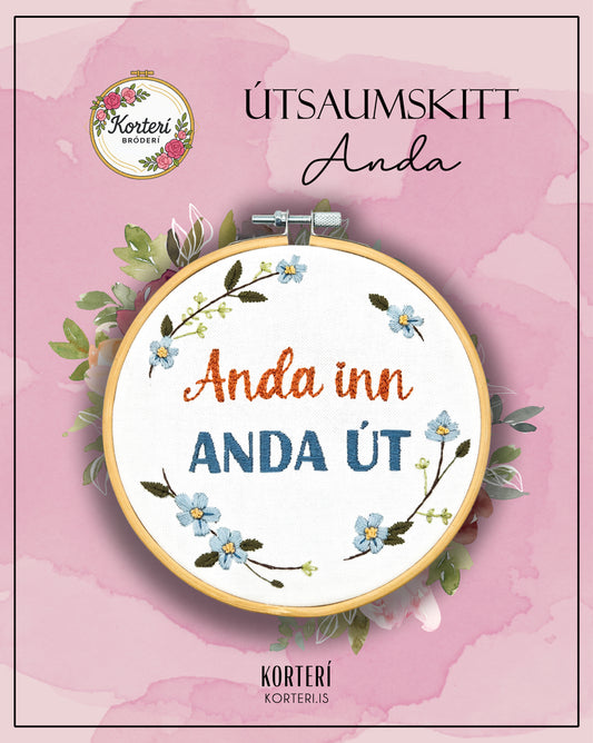 Útsaumskitt - Anda inn Anda út