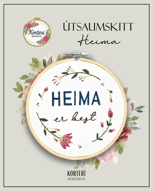 Útsaumskitt - Heima er best