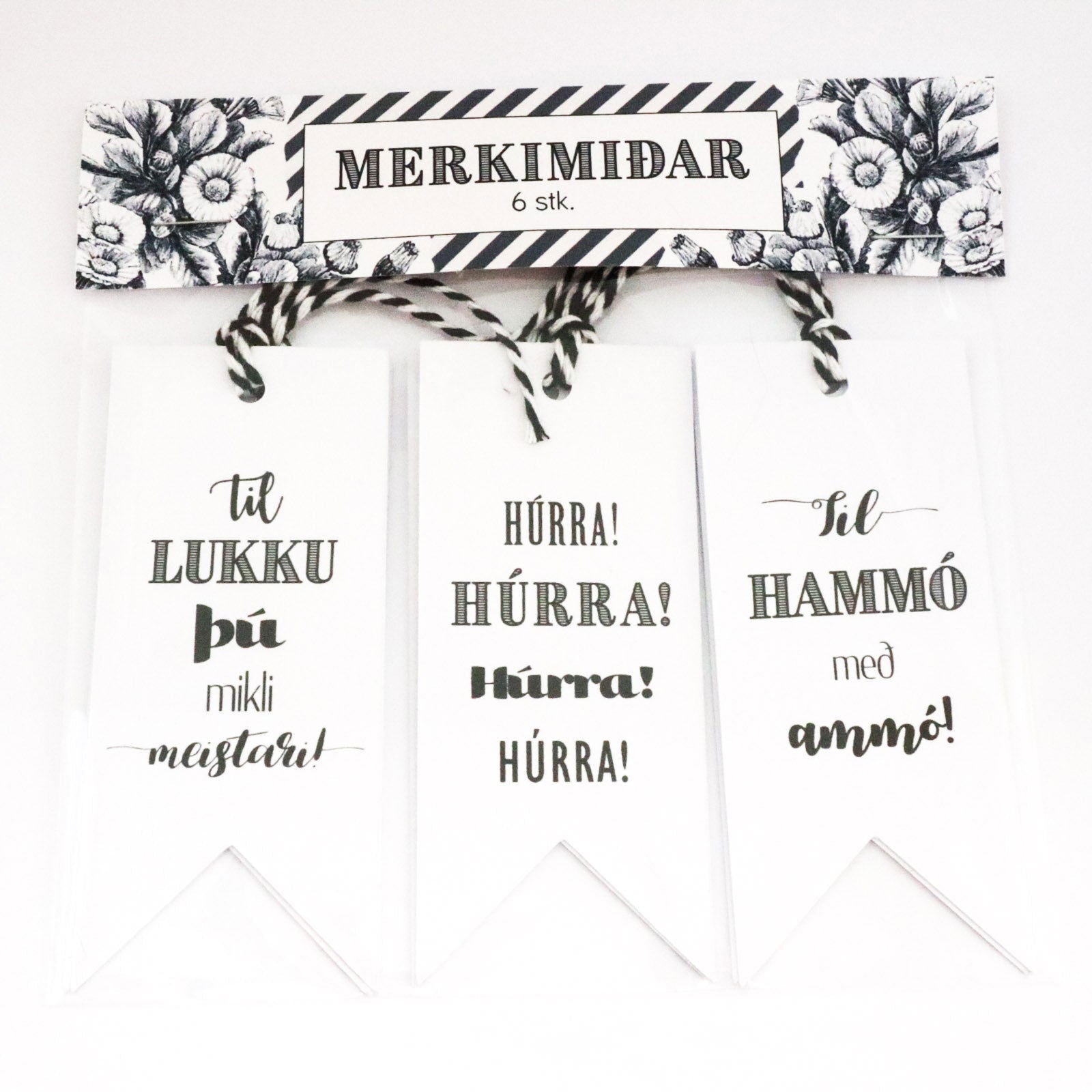 Merkimiðar - 6 stk. - Korterí