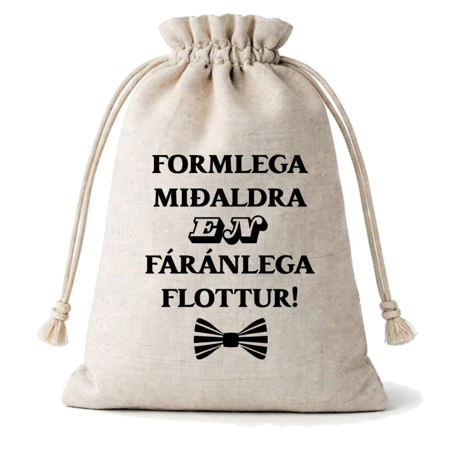 Gjafapoki - "Formlega miðaldra en fáránlega flottur"