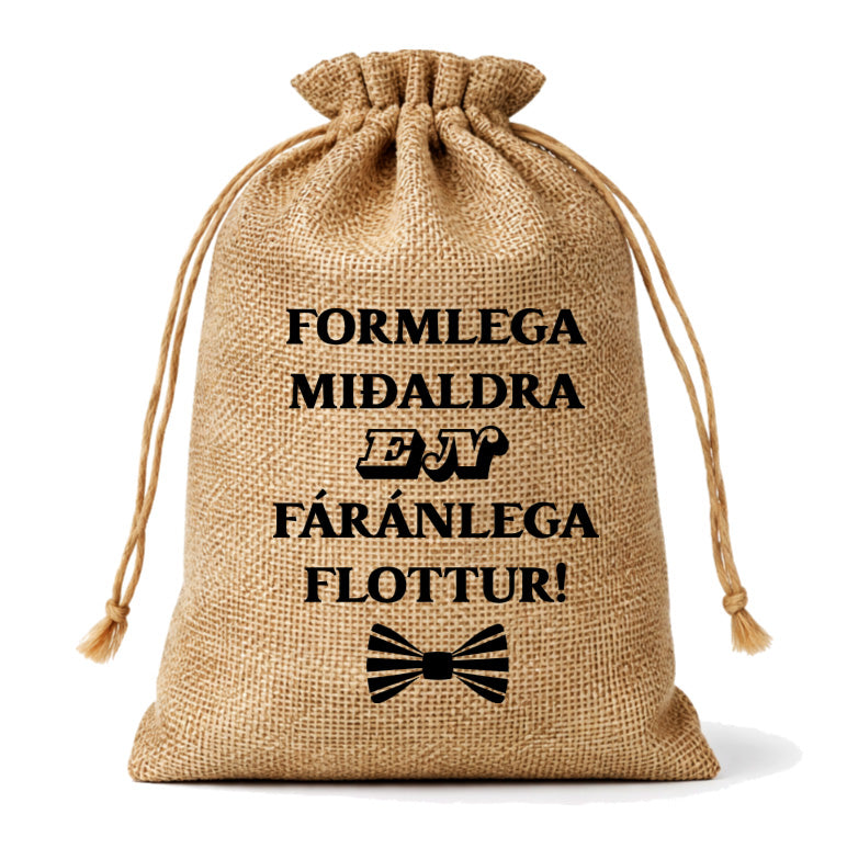 Gjafapoki - "Formlega miðaldra en fáránlega flottur"