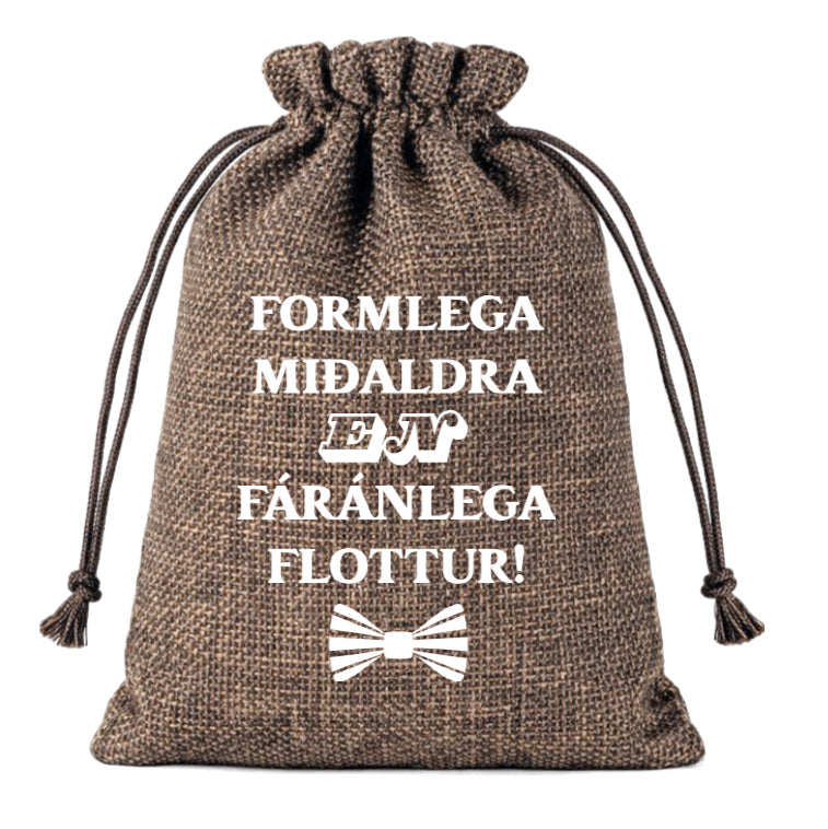 Gjafapoki - "Formlega miðaldra en fáránlega flottur"