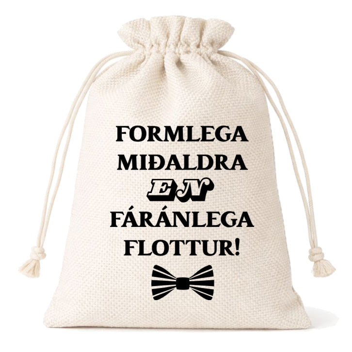 Gjafapoki - "Formlega miðaldra en fáránlega flottur"