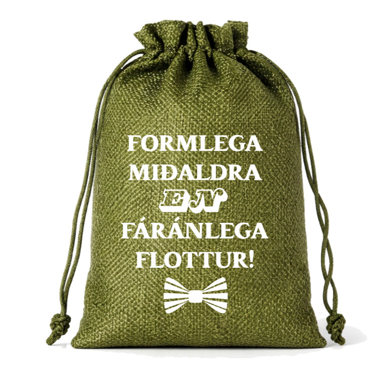 Gjafapoki - "Formlega miðaldra en fáránlega flottur"