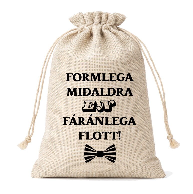 Gjafapoki - "Formlega miðaldra en fáránlega flott"