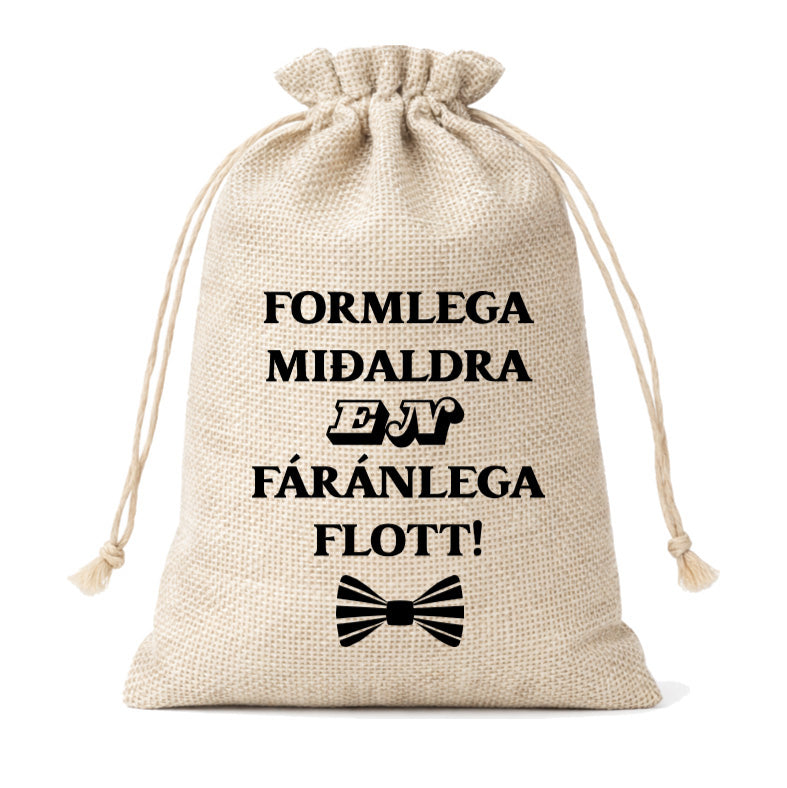 Gjafapoki - "Formlega miðaldra en fáránlega flott"