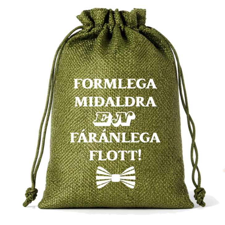 Gjafapoki - "Formlega miðaldra en fáránlega flott"