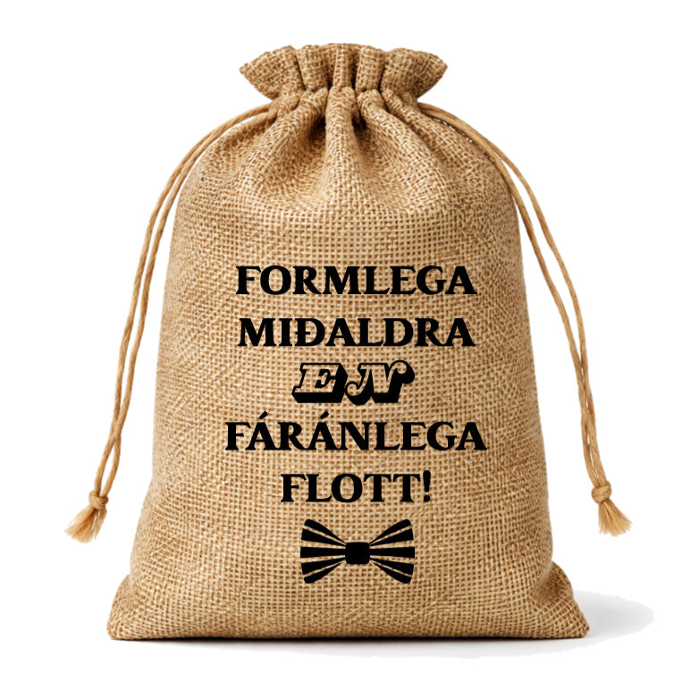 Gjafapoki - "Formlega miðaldra en fáránlega flott"