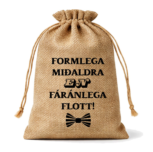 Gjafapoki - "Formlega miðaldra en fáránlega flott"
