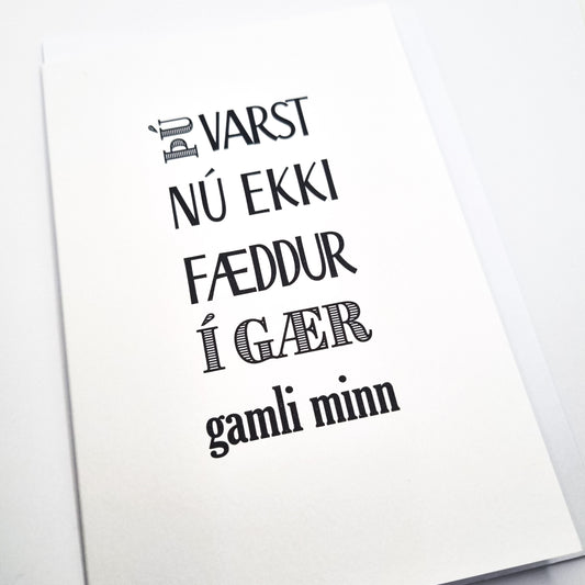 Orðin mín - Kort - Gamli minn