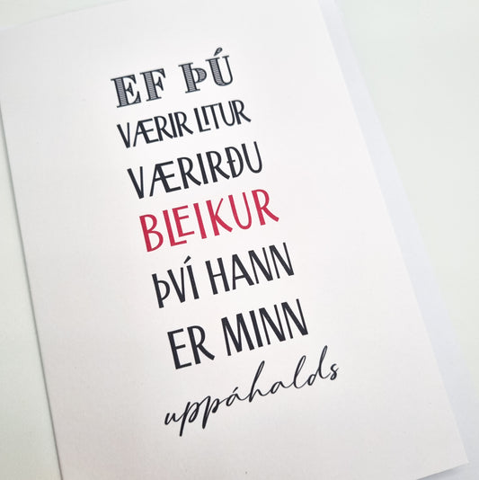 Orðin mín - Kort - Bleikur