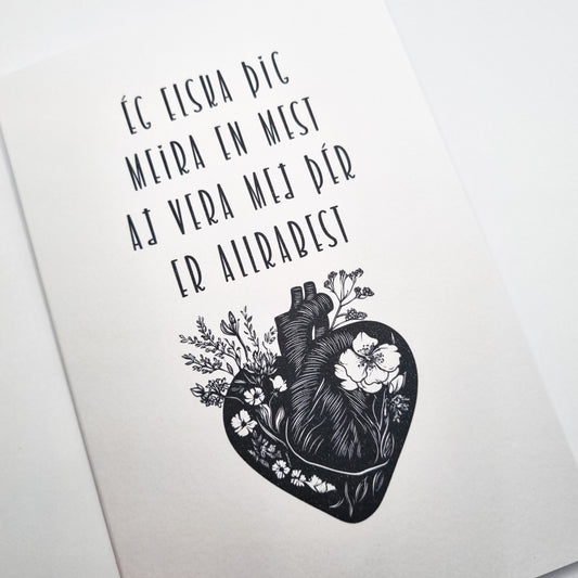 "Ástin er best" (12 týpur) - Kort
