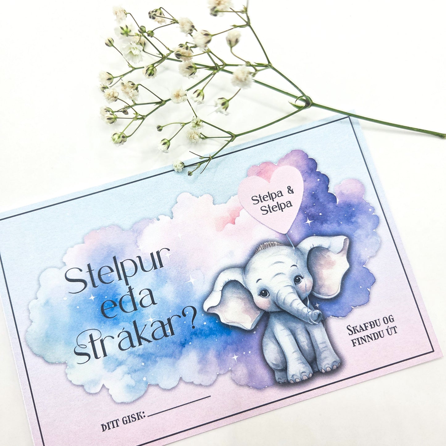 Stelpa eða strákur? Skafmiði