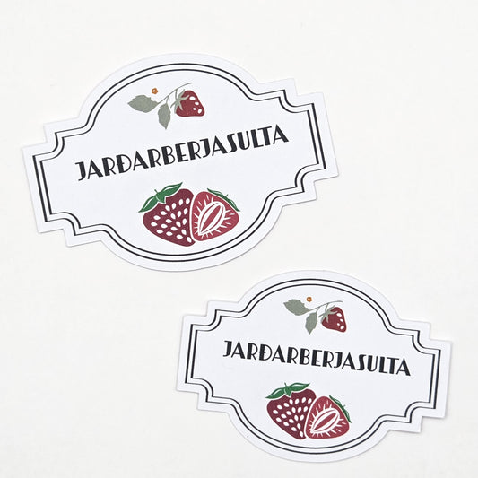 Jarðarberjasulta - Límmiðar