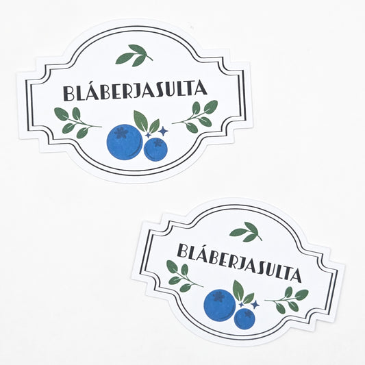 Bláberjasulta - Límmiðar