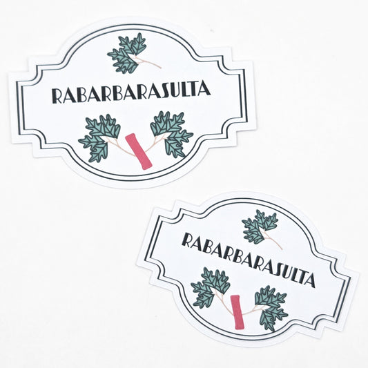 Rabarbarasulta - Límmiðar