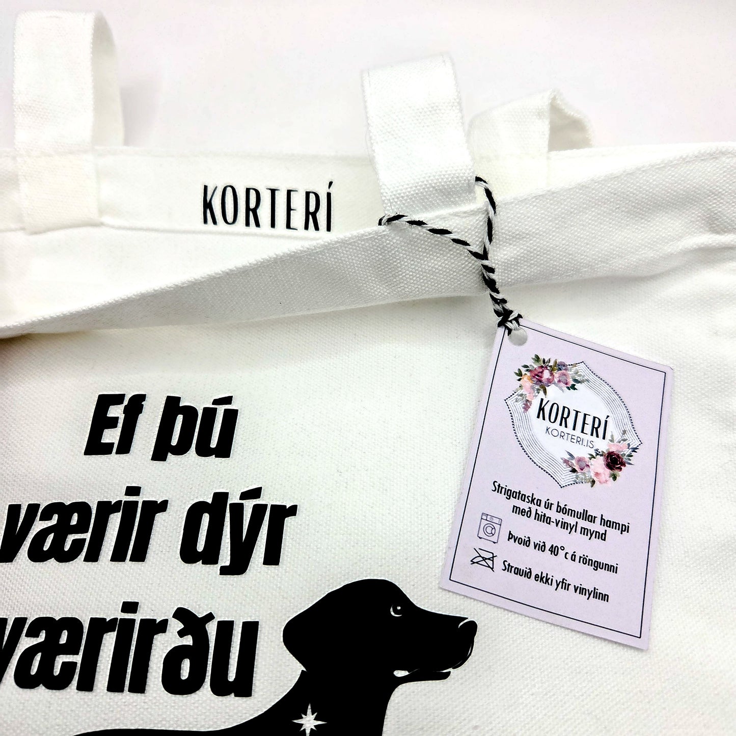 Taska hvít/svört - Kisa