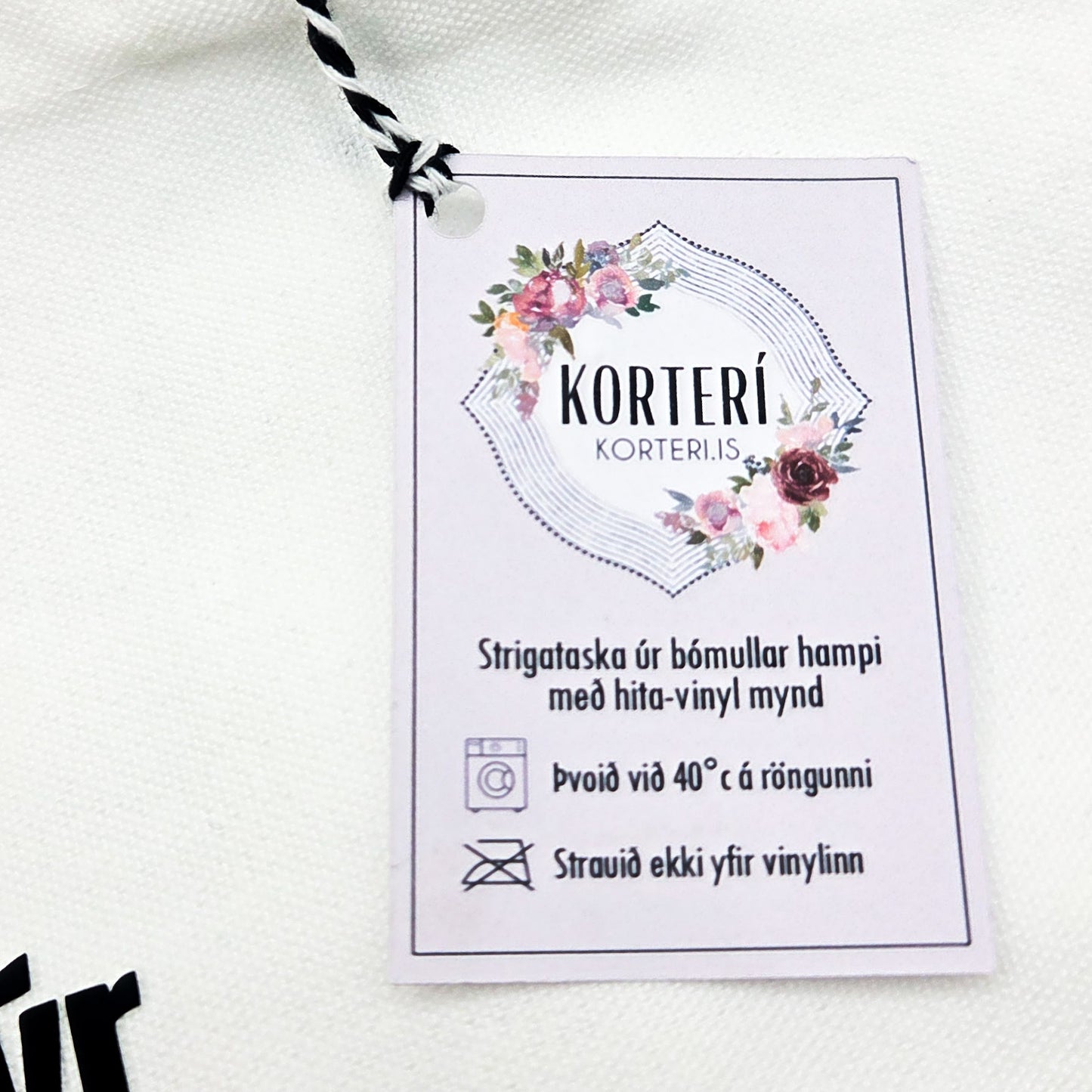 Taska hvít/svört - Kisa
