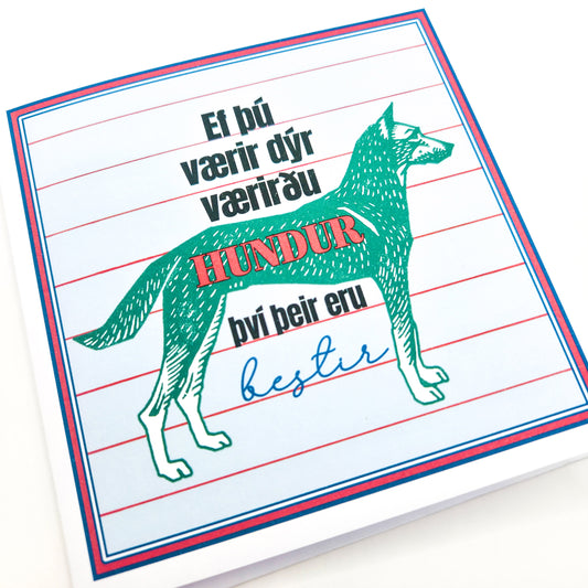 Kort - Hundur í lit