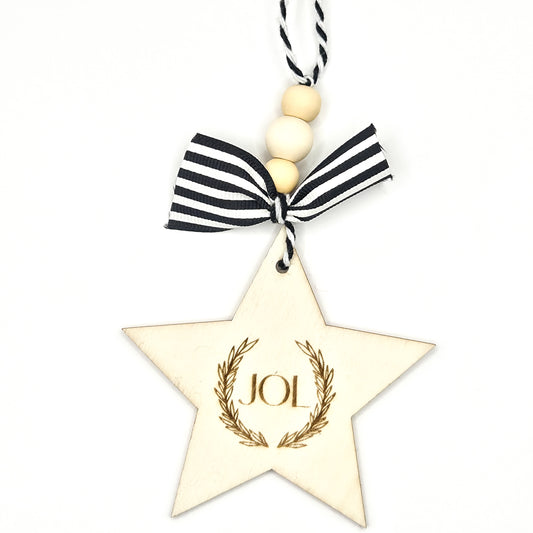 Viðar jólaskraut stjarna