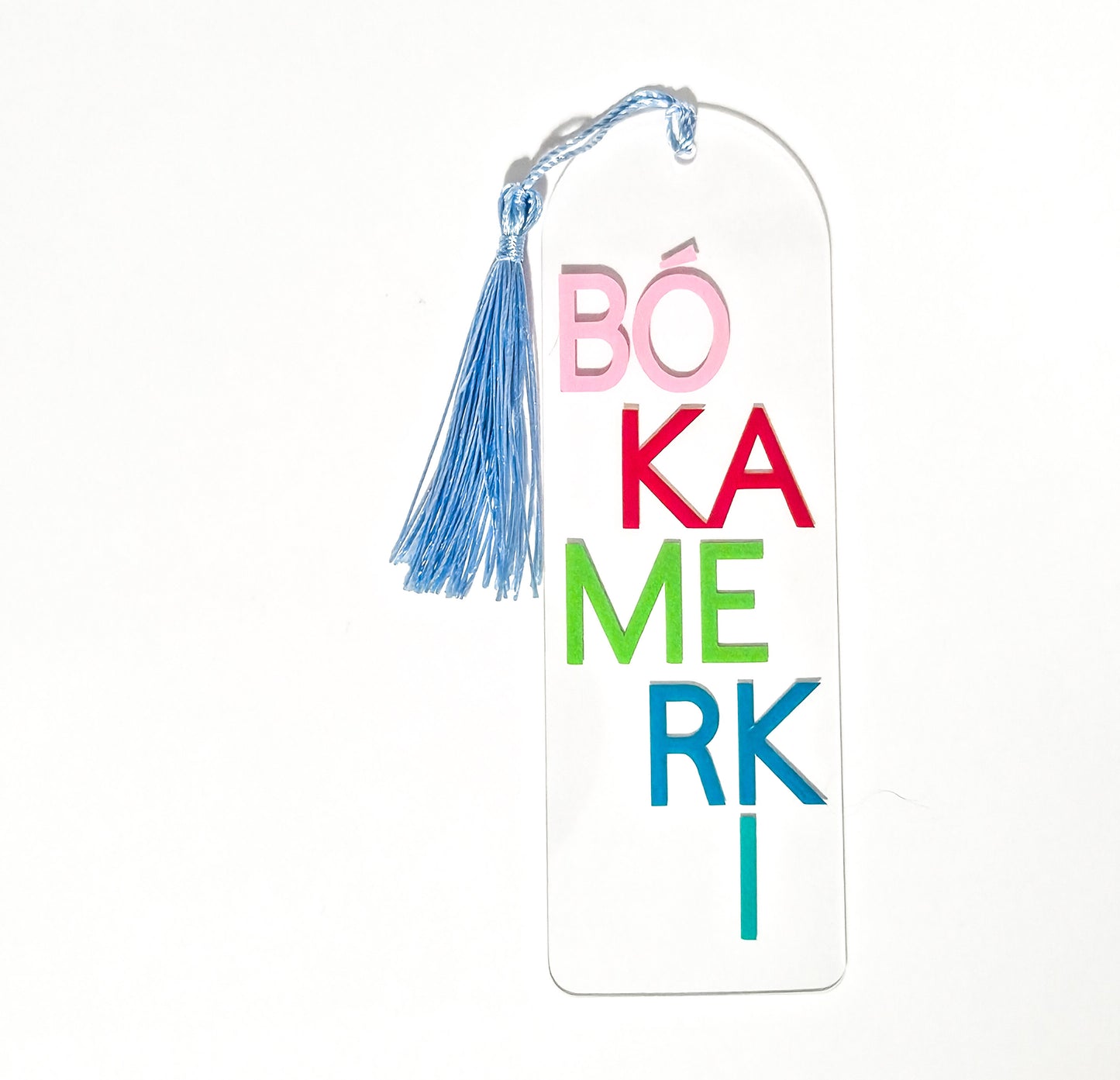 Bókamerki glært - 2 litir