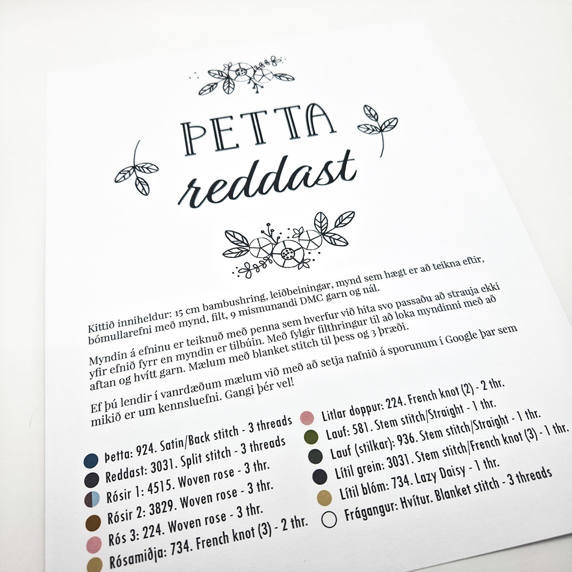 Útsaumskitt - Þetta reddast