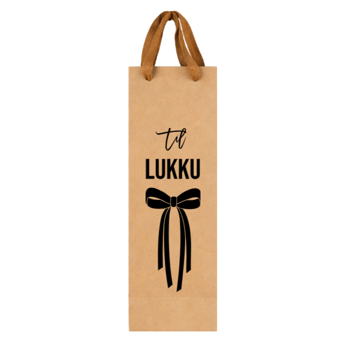 Gjafapoki - Til lukku/hamingju (slaufa)