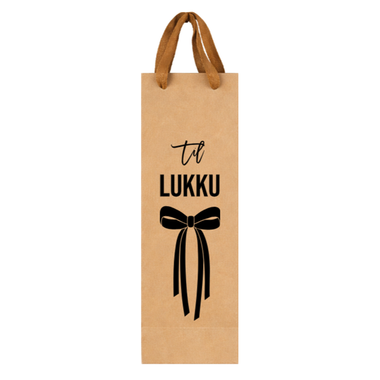 Gjafapoki - Til lukku/hamingju (slaufa)