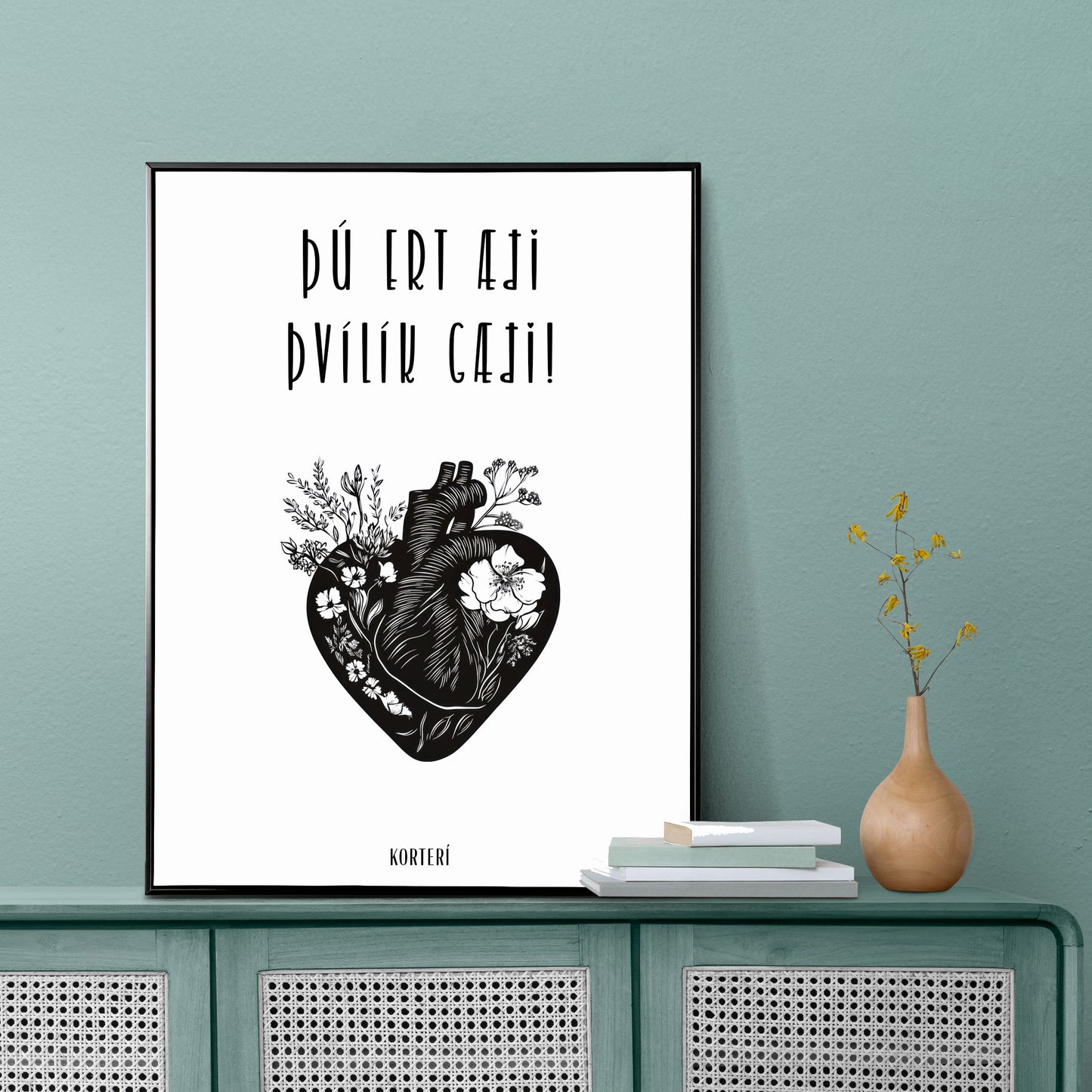 "Ástin er best" (12 týpur) - Prent