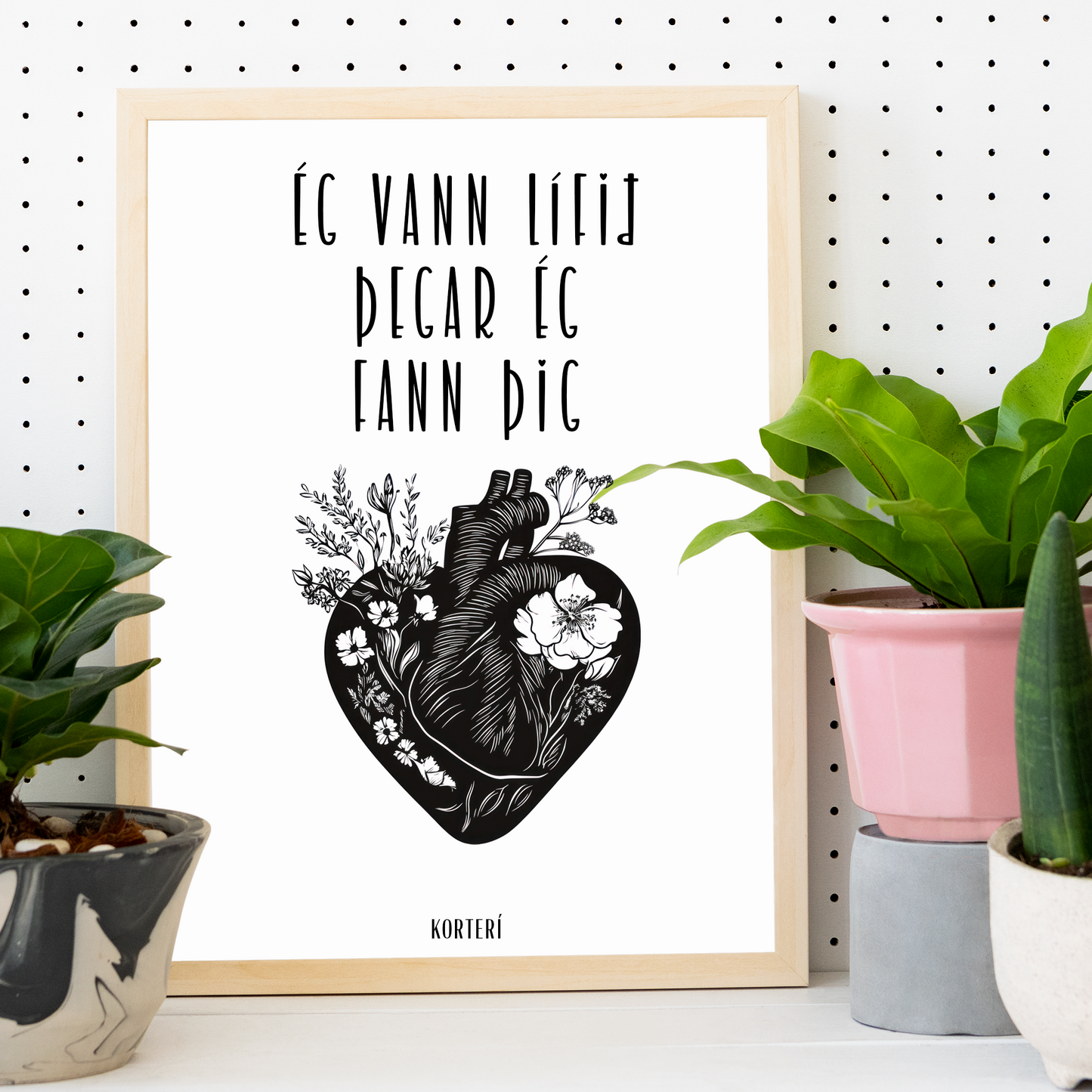 "Ástin er best" (12 týpur) - Prent